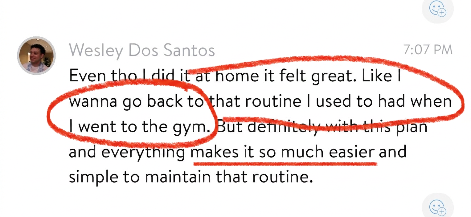 Testimonial from Wesley D.S.